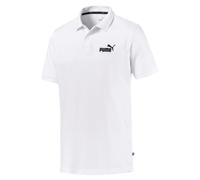 Puma Men's Polo Shirt - Pique, Stretch Cotton, Short Sleeve, Solid White L
