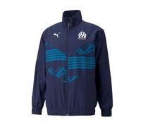 Puma Mens Prematch Olympique De Marseille FC Track Jacket - Navy - M - Navy - 100% Recycled Polyester