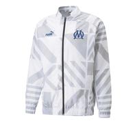 Puma Mens Prematch Olympique De Marseille FC Track Jacket - White - XL - White - 100% Polyester
