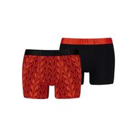 Puma Mens Print Boxer 2P Black/red S