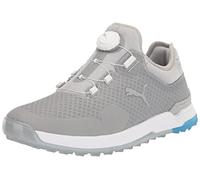 PUMA Men's Proadapt Alphacat Disc Golf Shoe, High-Rise Silver/Ibiza Blue, 10.5 UK