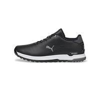 PUMA Men's PROADAPT ALPHACAT Leather Golf Shoe, Black-Silver, 9 UK