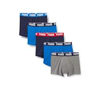 PUMA Men's Puma Basic Men's (5 Pack) Boxer Briefs, Blue Grey Melange, XL UK