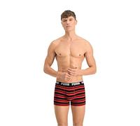 PUMA Men's Puma Heritage Stripe Men's (2 Pack) Boxer shorts, Red/Black, S UK