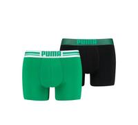PUMA Men's Puma Men s Placed Logo Boxer Shorts Green Grey Medium, Green/Grey, M UK