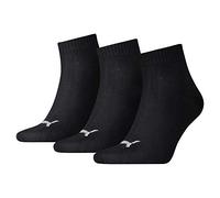 Puma 271080001 UK 9-11 Unisex Quarter Socks (3 Pair Pack) black.