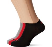 PUMA Men's Puma Unisex Sneaker Plain 3p Socks, Black/Red/Grey, 12-Oct UK