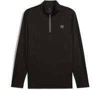 Puma Mens Pure 2.0 Texture Quarter Zip Jumper in Black - Size Medium