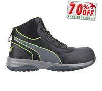 Puma Safety Rapid Mid Safety Boot Green Size: UK6 Colour: Green, Shoe UK6 - EU39 - US7
