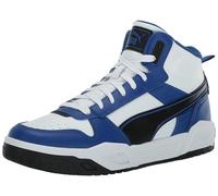 PUMA Men's Rbd Tech Mid Sneaker, White-Black-Cobalt Glaze, 10.5 UK