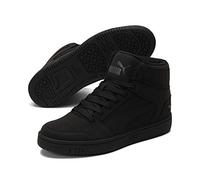 PUMA Men's Rebound Layup Sneaker, Nubuck Black Black-Castlerock, 10 UK