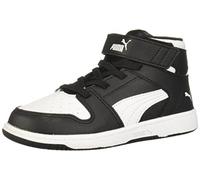 PUMA Men's Rebound Layup Sneaker, Black White, 11, 10 UK