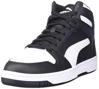 PUMA Men's Rebound Layup Sneaker, Black/White, 8.5 UK