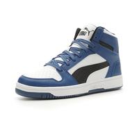 PUMA Men's Rebound Layup Synthetic Leather Sneaker, White Black-Clyde Royal, 10.5