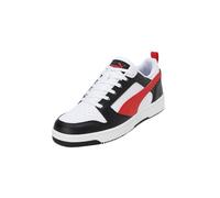 PUMA Mens Rebound V6 Low Sneaker, Puma White For All Time Red Puma Black, 7.5 UK