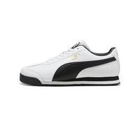 PUMA Men's Roma Sneaker, White-black-team Gold Ah23, 10.5