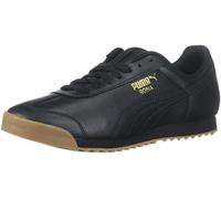 PUMA Men's Roma Basic Sneaker, Black-teamgold, 12 UK