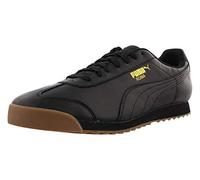 PUMA Men's Roma Basic Sneaker, Black-teamgold, 6.5 UK