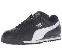 PUMA Men's Roma Basic Sneaker, Black/White/Silver, 8.5 UK