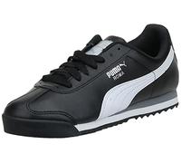 PUMA Men's Roma Basic Sneaker, Black White Silver, 9 UK