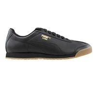 PUMA Men's Roma Basic Sneaker, Black-teamgold, 6.5 UK