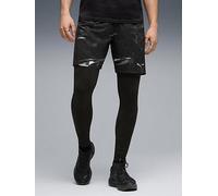 Puma Mens Running Velocity Printed Shorts, Black, Size 2Xl, Men Black