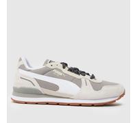 PUMA Men's RX 737 Trainers in Grey & White, Suede/Mesh, Size: 10 UK 10