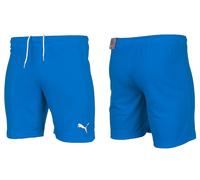 Puma Mens teamRISE Training Shorts Electric Blue Lemonade/Puma White S