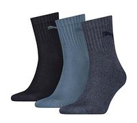 PUMA Men's Puma - Unisex Sock's (3-pack) Short Crew Sock, Denim Blue, 8-Jun UK
