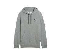 Puma Mens Small Logo Hooded Sweat in Grey Cotton - Size Medium