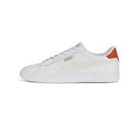 PUMA Men's Smash 3.0 L Sneaker, White-Vapor Gray-Chili Pepper, 9 UK