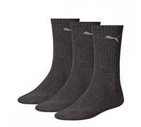PUMA Unisex Sport 3p Socks, Dark Grey, 9-11 UK
