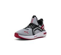 PUMA Men's Softride Enzo 5 Cross Training Shoes, Cool Mid Gray-Black-Strong Red, 9.5, 8.5 UK