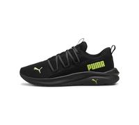PUMA Mens Softride One4all Cross Trainer, Mens Black-Lime Pow-Cool Dark Gray, 10.5