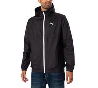 PUMA Men's Solid Windbreaker Jacket, Black/White, XL