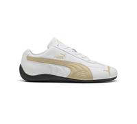 PUMA Mens Speedcat Shield Leather Lace Up Sneakers Shoes Casual - Black, Puma White/Toasted Almond-white, 9.5 UK