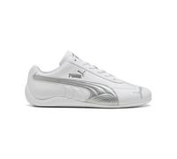 PUMA Mens Speedcat Shield Leather Lace Up Sneakers Shoes Casual - Black, White/Silver-white, 7.5 UK