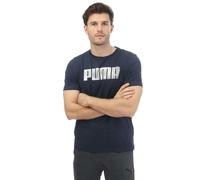 Puma Mens Sportstyle Cotton Blend T-Shirt - Navy - L - Navy - 70% Cotton/30% Polyester
