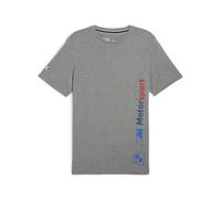 PUMA Men's Standard BMW MMS Logo Tee + Medium Gray Heather SS24 Small