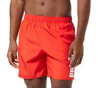 PUMA Men's Swim Men's Mid Shorts Swim Trunks, Red, XS