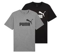Puma Men's T-Shirt 2-Pack - Ess No.1 Logo Tee, Crew Neck, Short Sleeve, Solid