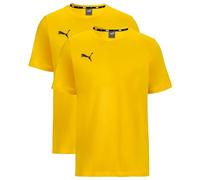 PUMA Mens T-Shirt Black, Yellow - Pack of 2, L