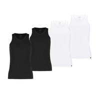Puma Men's Tank Top, 4 Pack - Basic, Undershirt, Round Neck, Single Jersey