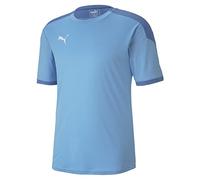 (M) Puma DryCell TeamFinal 21 Short Sleeve Mens Light Blue Training Jersey T-Shirt 656481 18 (UK )