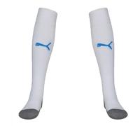 PUMA Men's Team Liga Core Football Socks, Puma White-Electric Blue Lemonade, 2 UK