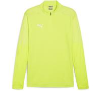 Puma Mens Teamfinal Training 1 4 Zip Fleece in Electric Lim - Yellow