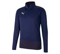 PUMA Men's teamGOAL 23 Training 14 Zip Top Knitted Sweater, Peacoat/Puma New Navy, size: XXL
