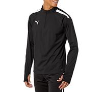 PUMA Men's TeamLIGA 1/4 Zip Top, Black White, Medium