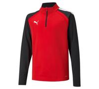 PUMA Men's TeamLIGA 1/4 Zip Top, red/Black, L