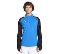 PUMA Men's teamLIGA 14 Zip Top Sweater, Electric Blue Lemonade-puma Black, size: 3XL